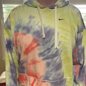 Nike Cropped Tie Dye Hoodie